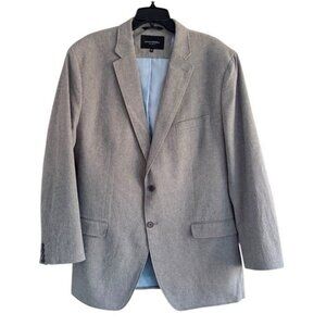 Banana Republic Mens Sz 48L Tailored Fit Gray Herringbone Blazer Jacket Emmetex